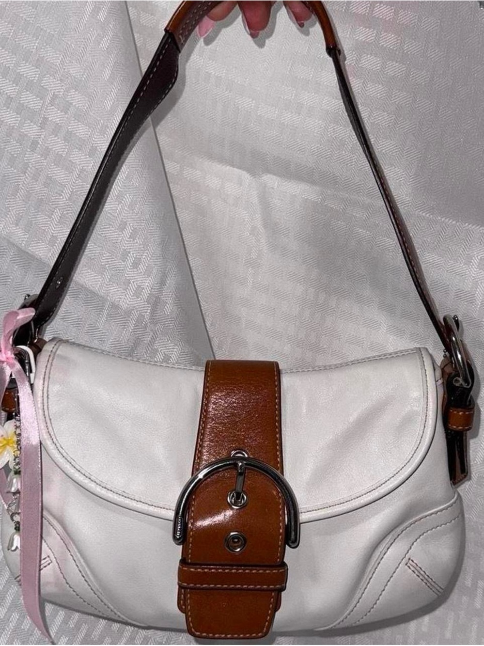 Coach mini white and brown soho